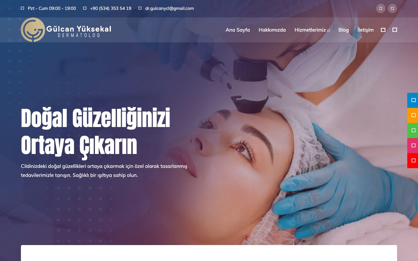 Gülcan Yüksekal site ekran görüntüsü