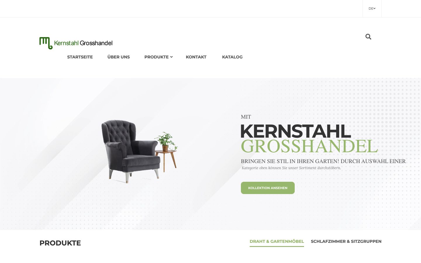 Kernstahl Grosshandel site ekran görüntüsü