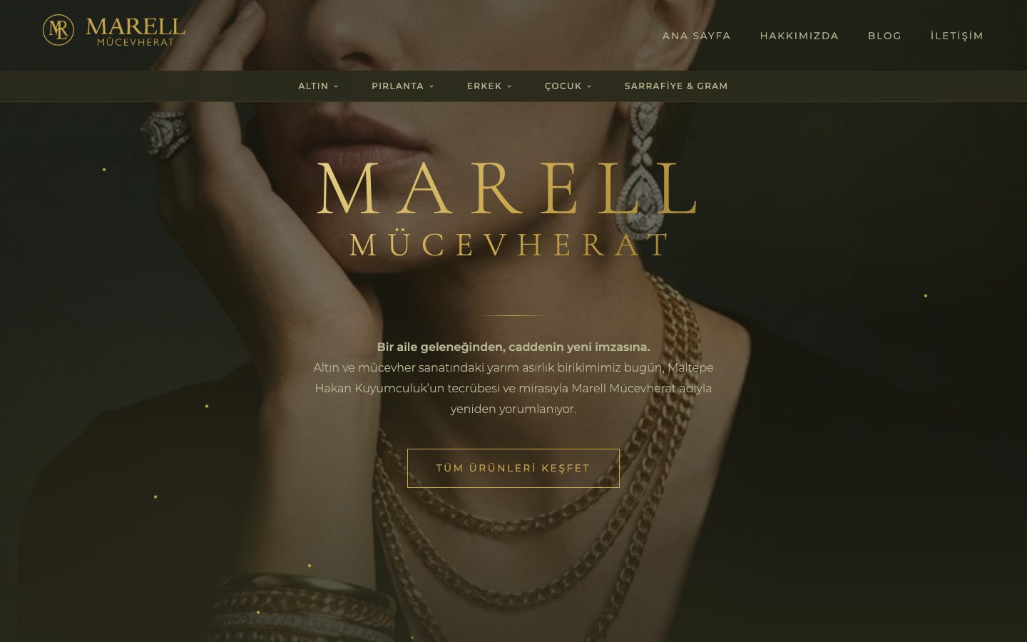 Marell Mücevherat site ekran görüntüsü